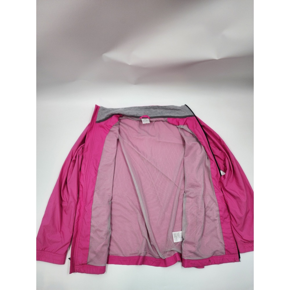 Adidas Womens Pink Full Zip Windbreaker Jacket Mesh Lined Lightweight Large - Picture 7 of 13